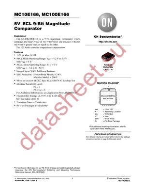 MC10E166FN datasheet  